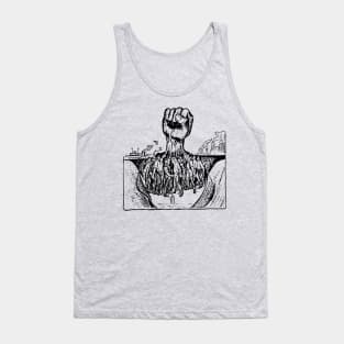 The Hand That Will Rule The World - Refinished, IWW, Labor Union, Socialist, Leftist Tank Top